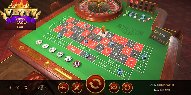 Roulette 3D VB777 công bằng và minh bạch Roulette 3D VB777 công bằng và minh bạch