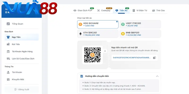 Gửi tiền nhà cái qua tiền ảo có tính bảo mật cao