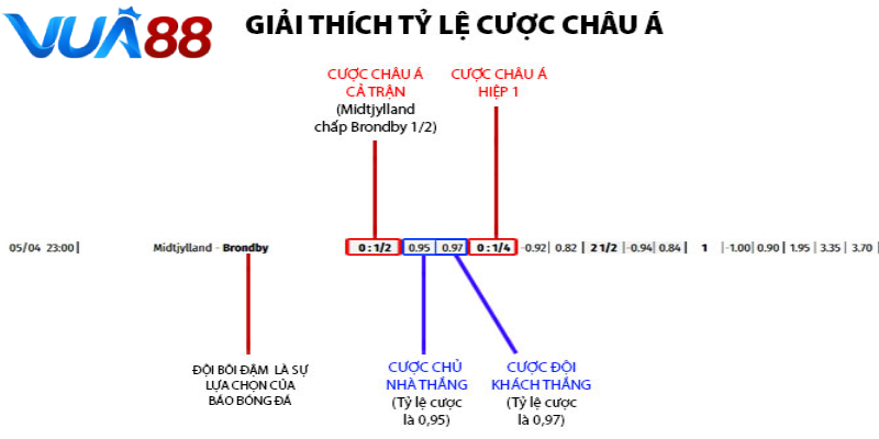 Kèo Handicap là tỷ kèo chấp châu Á phổ biến ở nhà cái VUA88