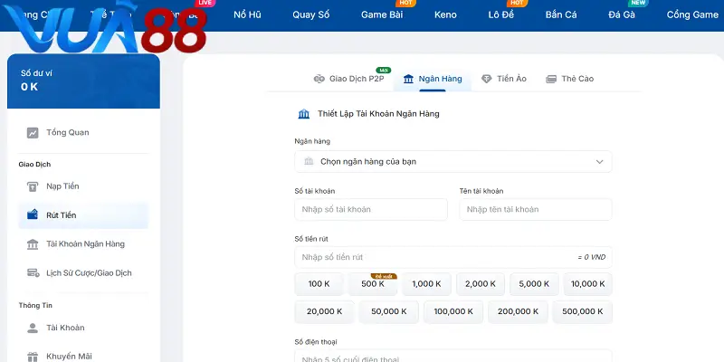 VUA88 thanh toán thắng lô đề sòng phẳng, nhanh chóng